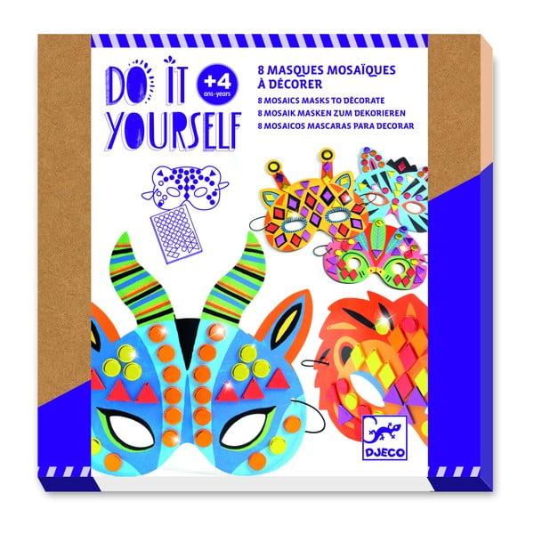 Set DIY 8 măști animale Djeco Jungle-image-1