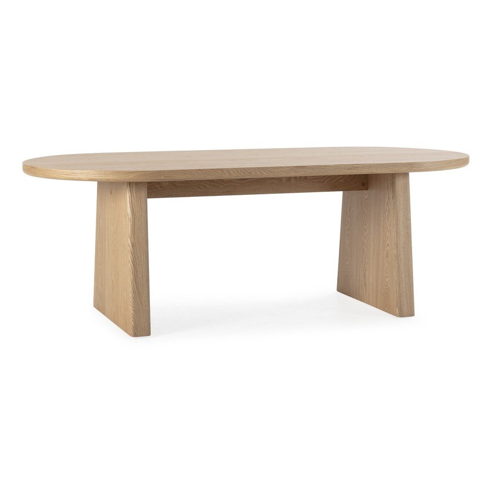 Masă de dining cu aspect de lemn de frasin 100x200 cm Blair – MOME