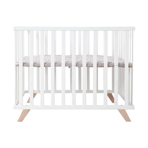 Țarc pentru copii alb din lemn masiv de fag 75x100 cm Lil Planet – Roba-image-3