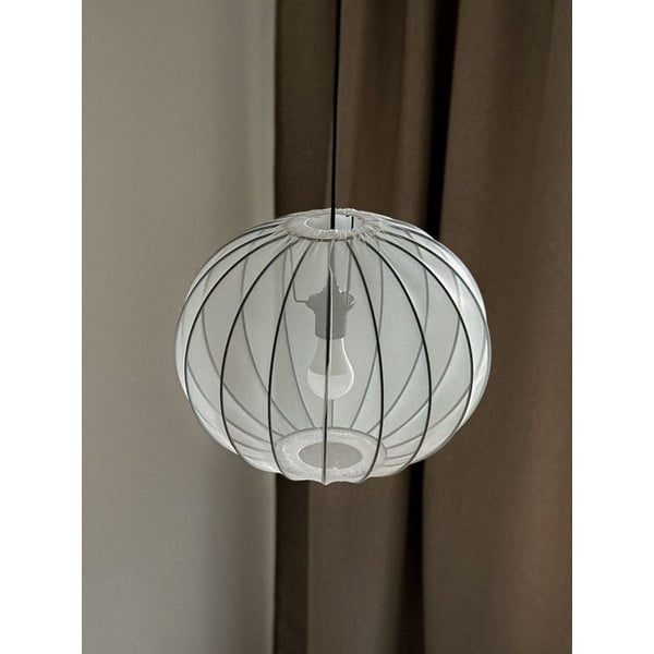 Lustră albă cu abajur textil ø 52 cm Mellow – Candellux Lighting-image-3