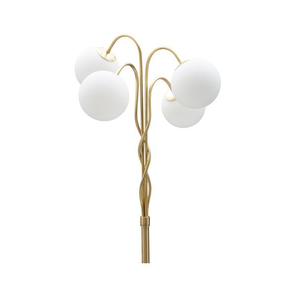 Lampadar alb-auriu cu abajur din sticlă (înălțime 176 cm) Glamy – Mauro Ferretti-image-1