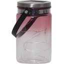 Felinar solar pentru exterior Star Trading Tint Lantern Pink, înălțime 15 cm