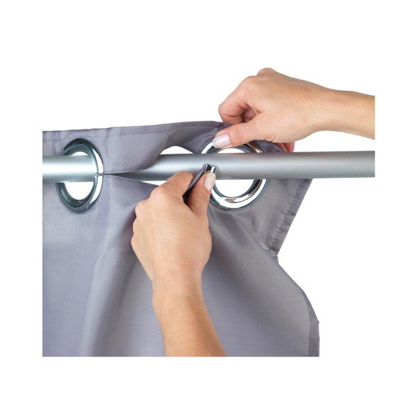 Perdea duș Wenko Comfort Flex, 180 x 200 cm, gri-image-2