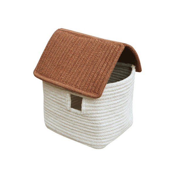 Coș de jucării pentru copii crem din material textil 22x22x34 cm House Toffee – Lorena Canals-image-3