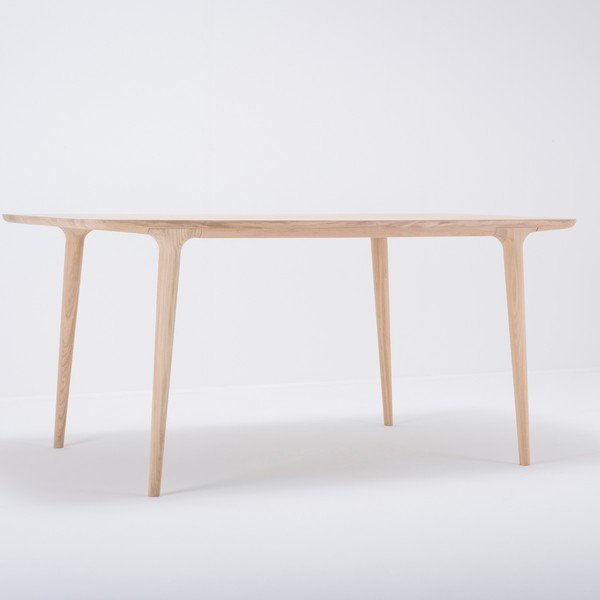 Masă de dining din lemn de stejar 90x160 cm Fawn - Gazzda-image-3