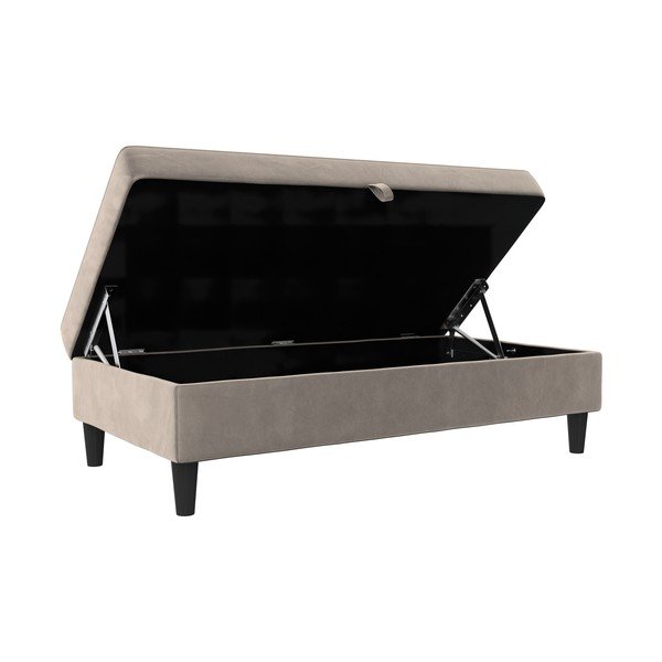 Taburet gri cu tapițerie din catifea Hartford – Støraa-image-4