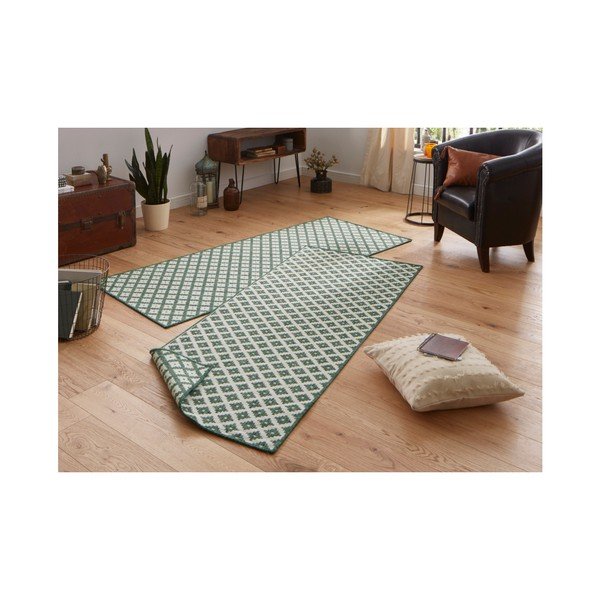 Covor reversibil adecvat interior/exterior Bougari Nizza, 80 x 150 cm, verde-crem-image-4