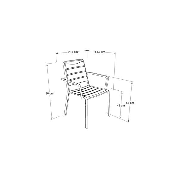 Scaune de grădină albe 4 buc. din metal Spring – Ezeis-image-2