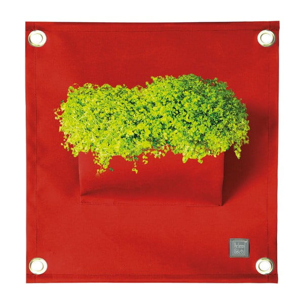 Ghiveci pentru flori The Green Pockets Amma, 45 x 50 cm, roșu închis