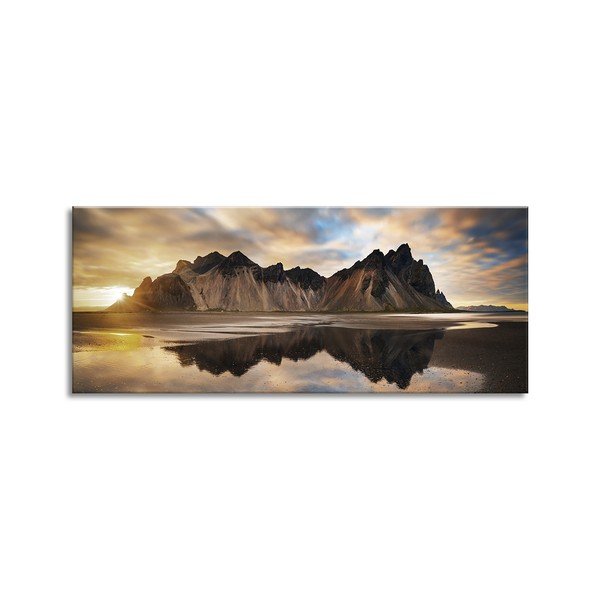 Tablou Styler Glas Views Iceland, 50 x 125 cm