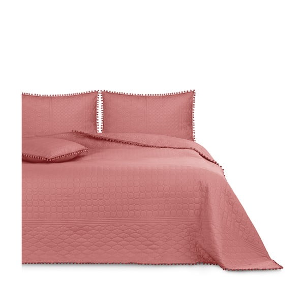 Cuvertură pentru pat AmeliaHome Meadore, 170 x 270 cm, roz