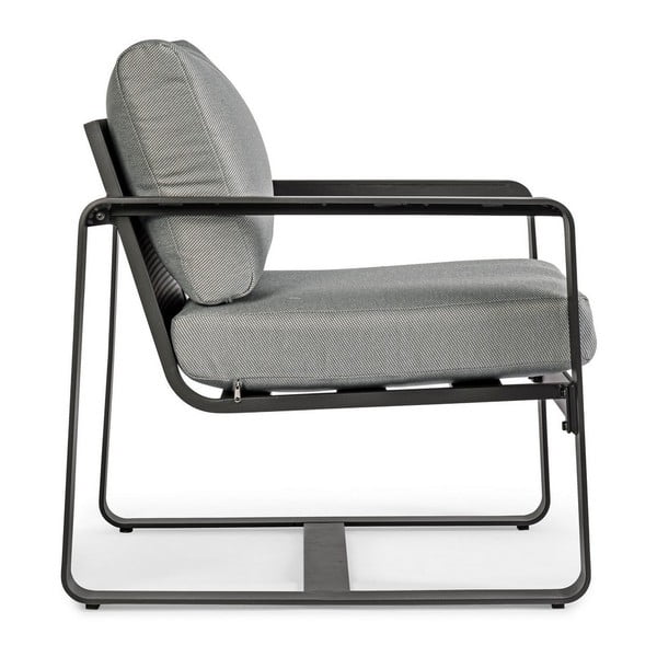 Fotoliu de grădină gri din metal Merrigan   – Bizzotto-image-3