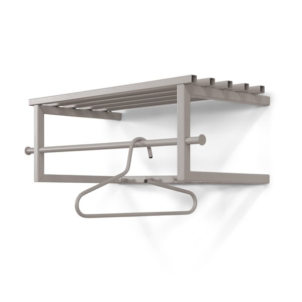 Cuier de perete taupe cu raft din metal 76 cm Marco – Spinder Design