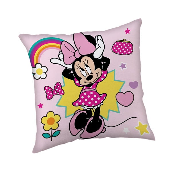 Pernă pentru copii din polar, fleece 40x40 cm Minnie "Smile" – Jerry Fabrics