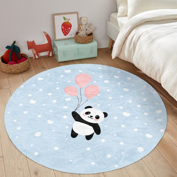 Covor pentru copii albastru deschis ø 80 cm Comfort – Mila Home-image-4