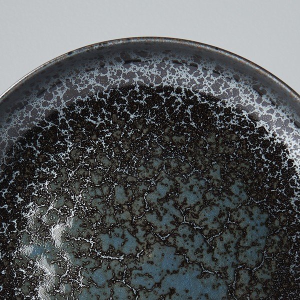 Farfurie din ceramică cu margine înaltă MIJ Pearl, ø 22 cm, negru - gri-image-3