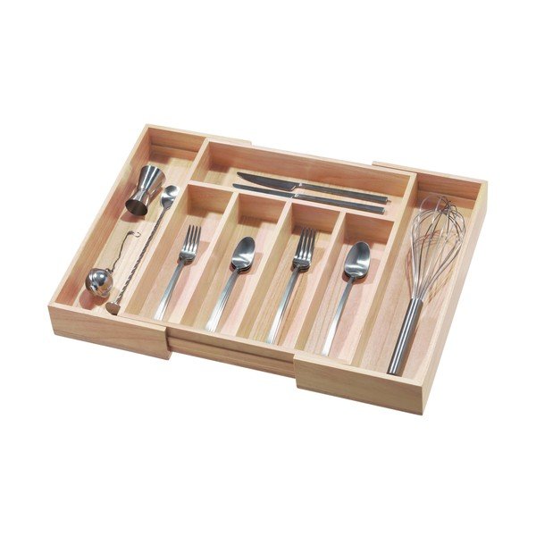 Cutie tacâmuri din lemn paulownia iDesign Eco-image-4