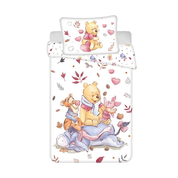Lenjerie de pat pentru copii din bumbac pentru pătuț 100x135 cm Winnie the Pooh – Jerry Fabrics