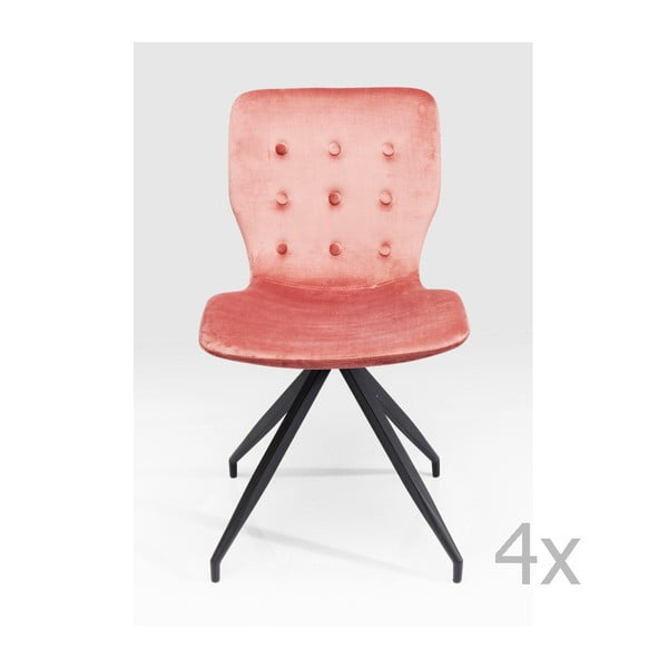Set 4 scaune Kare Design Butterfly, roz
