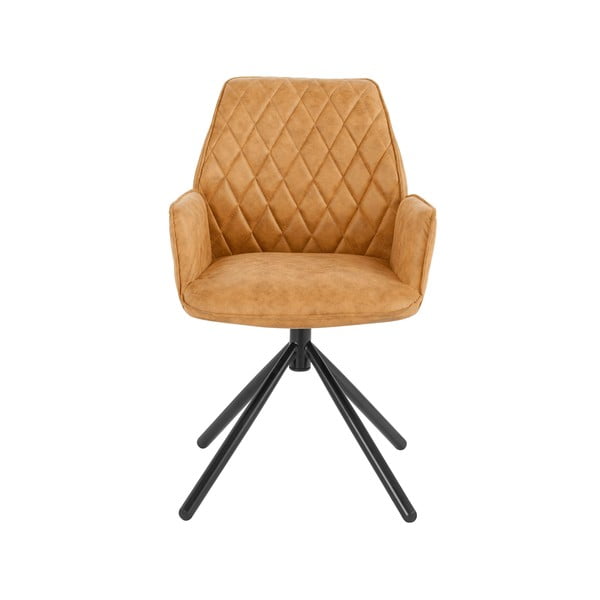 Set de scaune de sufragerie galben 2 buc. tapițat Preston – Støraa-image-1