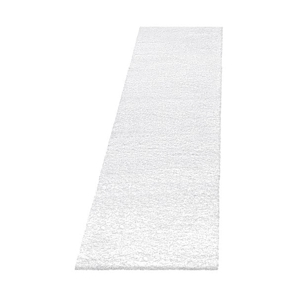 Covor tip traversă alb 80x250 cm Fluffy – Ayyildiz Carpets