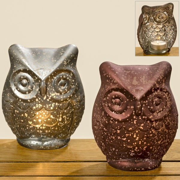 Set 2 suporturi pentru lumânări Boltze Owl
