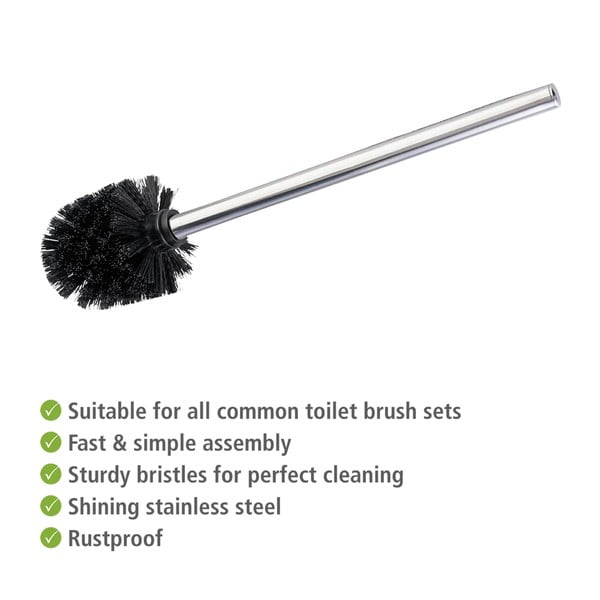 Perii de WC argintiu-lucios 4 buc. din oțel inoxidabil Ø8cm – Wenko-image-2
