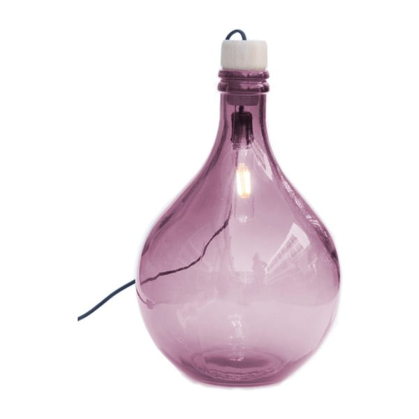Veioză din sticlă reciclată Surdic Bottle, roz