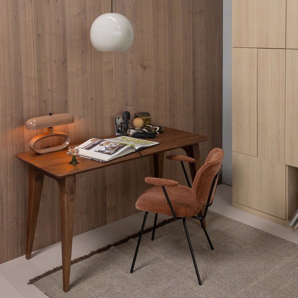 Scaune de dining cărămizii cu cotiere 2 buc. tapițate Brint – WOOOD-image-1