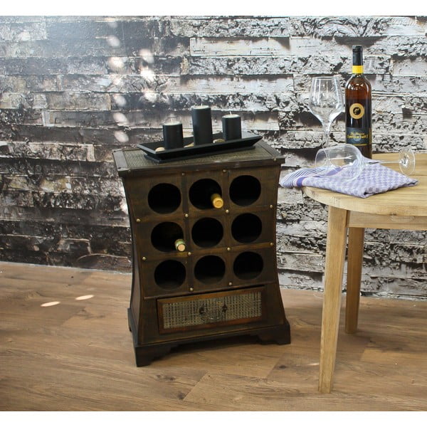 Dulap vinotecă maro număr sticle 9, 46x58 cm – Deco Pleasure-image-1
