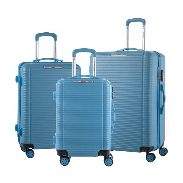 Set 3 valize cu roți Murano Vivienne,albastru