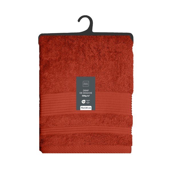 Prosop cărămiziu din bumbac din frotir 70x130 cm Tendresse – douceur d'intérieur-image-1