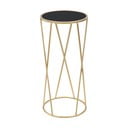 Masă auxiliară Mauro Ferretti Glam Simple, înălțime 75 cm, negru - auriu