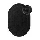 Covor negru reversibil/țesut manual din iută 160x230 cm Braided – Hanse Home