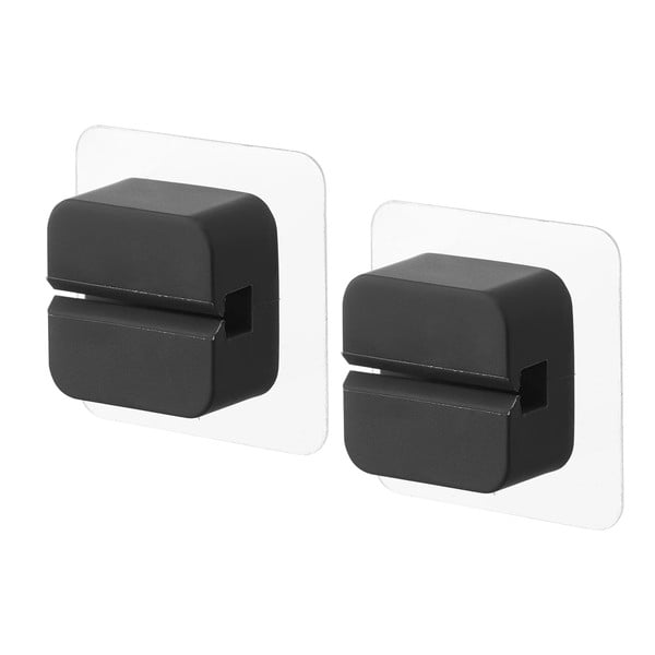 Set de agățătoare multifuncționale negru 2 buc. din silicon Film Hook – YAMAZAKI