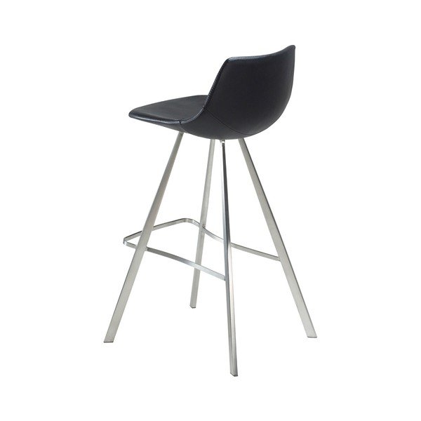 Scaun de bar cu picioare metalice DAN–FORM Pitch, negru-image-3