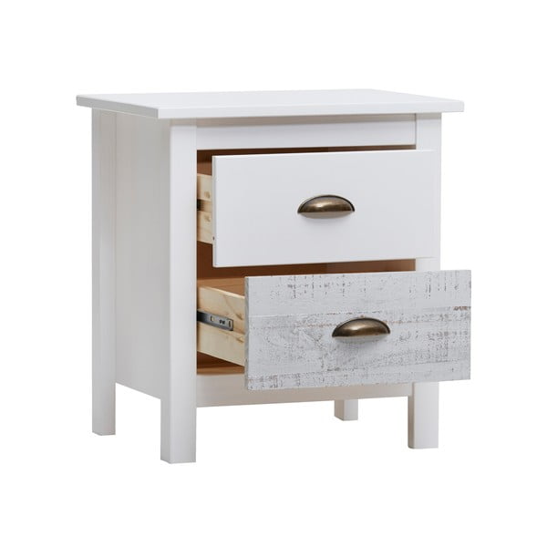 Noptieră Marckeric Romantica, 46 x 50 cm, alb - gri-image-4