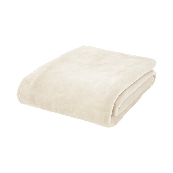 Pătură crem din micropluș/cocolino 130x170 cm Raschel Velvet – Catherine Lansfield