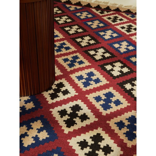 Covor roșu reversibil, țesut manual din lână 120x170 cm Kamal Rami – Nouristan-image-2