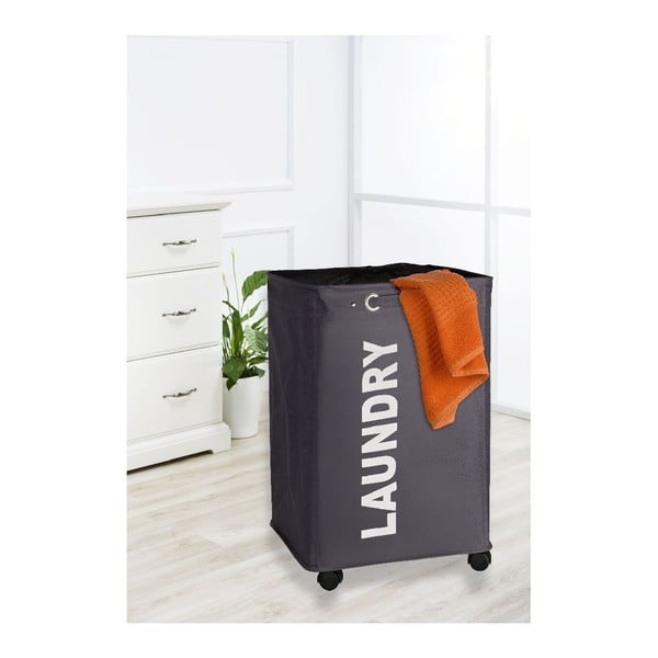 Coș de rufe Wenko Quadro, gri, 79,2 l-image-1