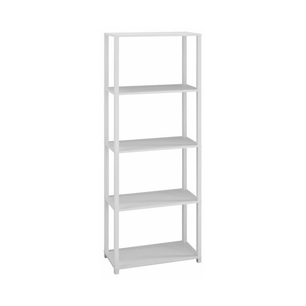 Bibliotecă din lemn cu 4 etaje, Støraa Damien, alb-image-1