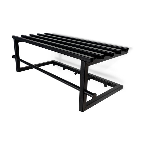 Cuier de perete negru cu raft din metal 76 cm Marco – Spinder Design-image-4