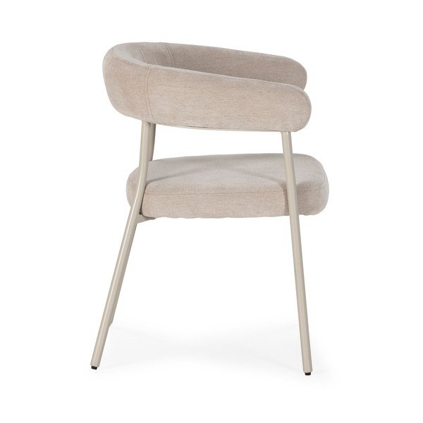 Set de scaune de sufragerie bej cu cotiere 2 buc. tapițat Yuri – MOME-image-3