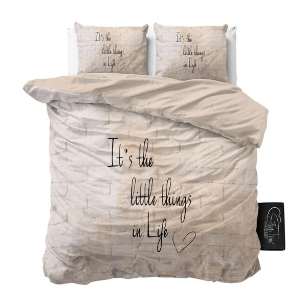 Lenjerie de pat din micropercal Sleeptime Little Things, 200 x 220 cm