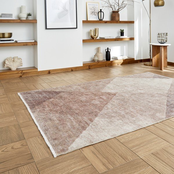 Covor maro deschis lavabil din amestec de bumbac 122x170 cm Whisper – Think Rugs-image-2