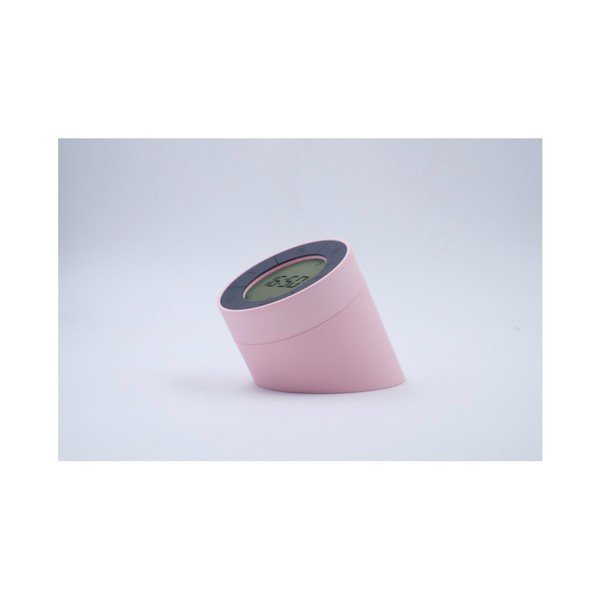Ceas deșteptător cu LED Gingko Edge, roz-image-2