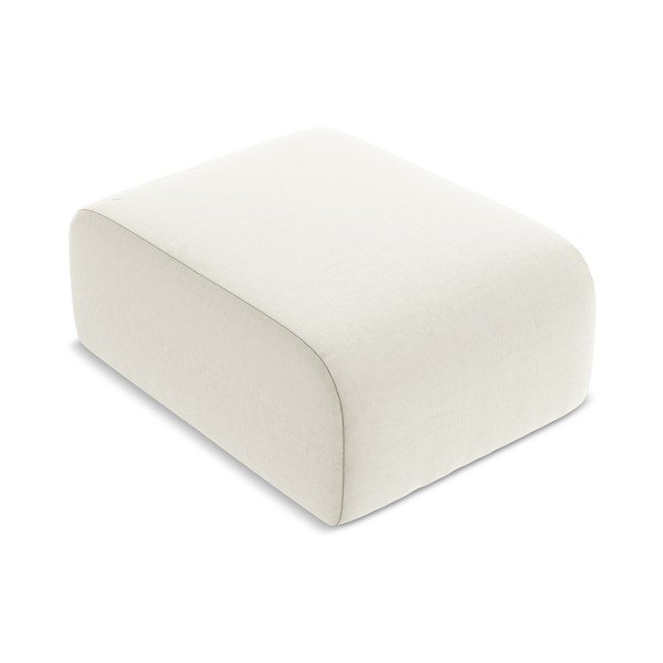 Taburet bej cu tapițerie din catifea Lani – Makamii-image-1