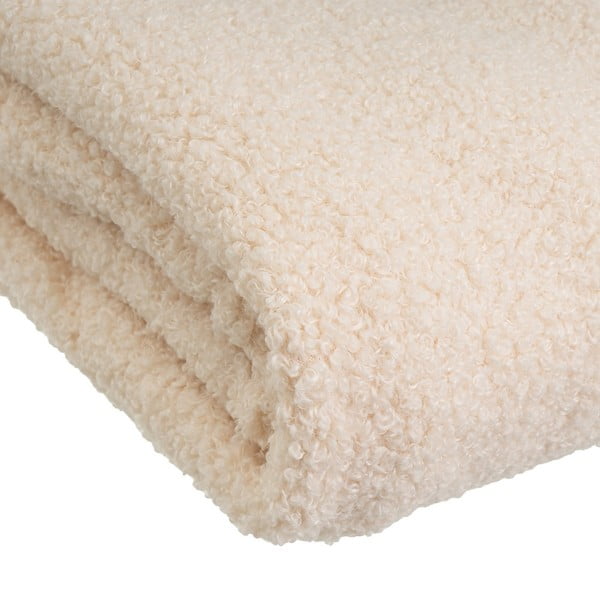 Pătură bej din material bouclé 160x130 cm Sherpa – Casa Selección-image-2