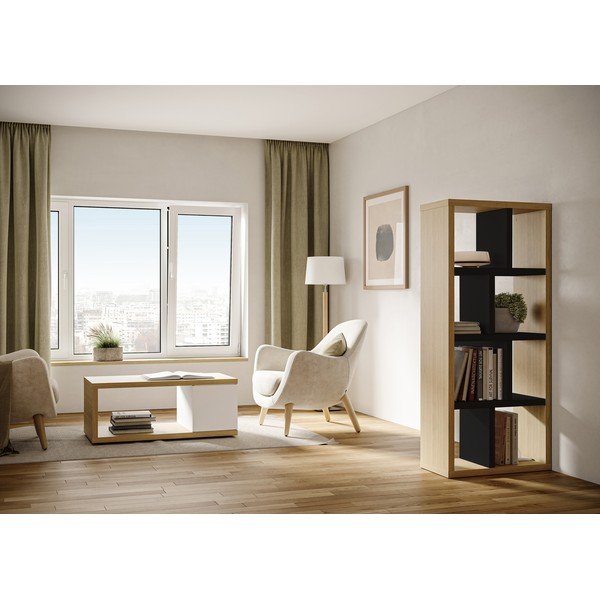 Bibliotecă cu aspect de lemn de stejar 70x159 cm Berlin – TemaHome-image-1