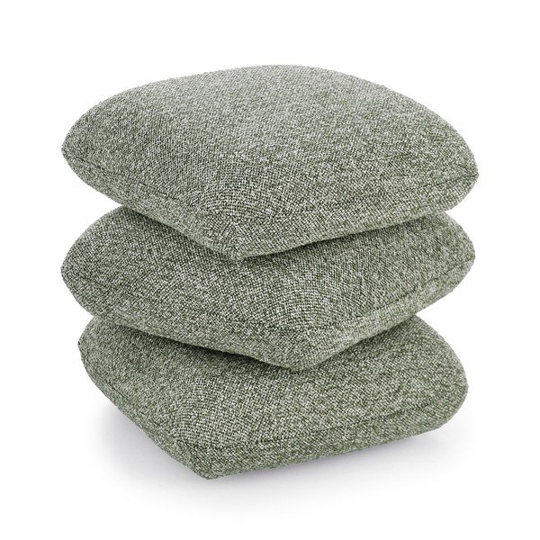 Puf verde cu tapițerie din țesătură bouclé Antara – Bizzotto-image-2